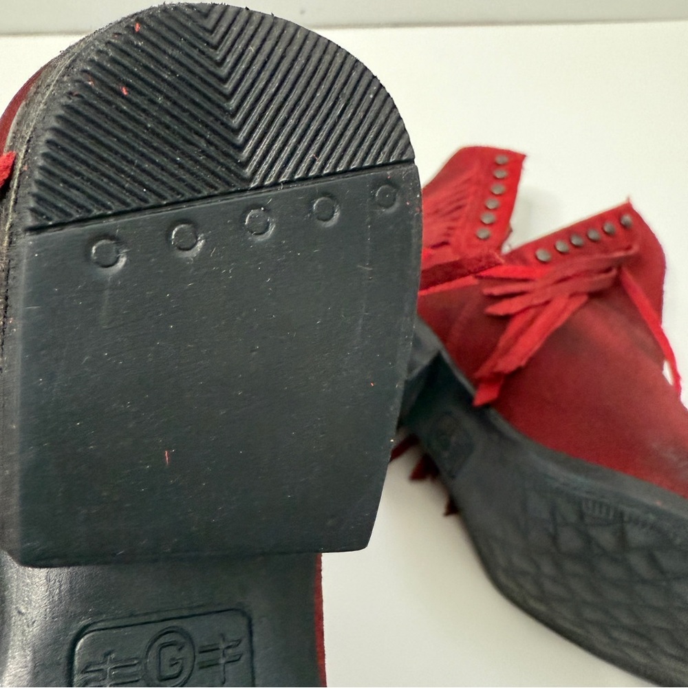 Circle G - Corral Women's Red Studs & Fringe Fashion Booties - size 8 - NWT - Picture 8 of 12